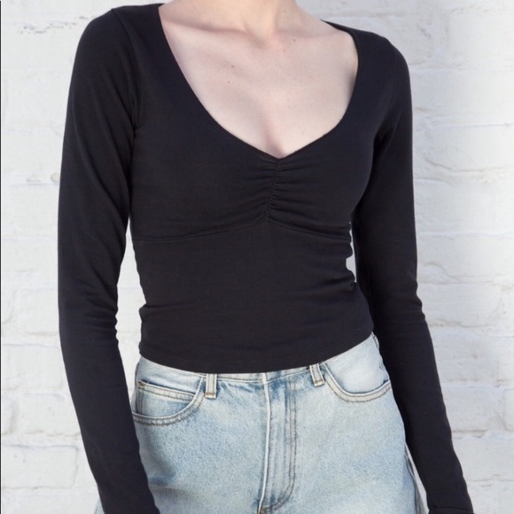 Brandy Melville Tops - Dark Blue Brandy Melville Gina Longsleeve